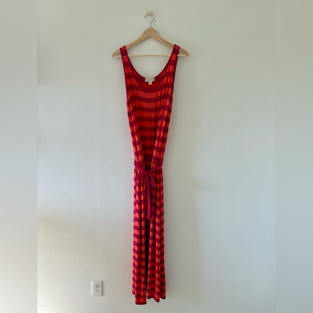 Michael Kors Red and Orange Striped Dress